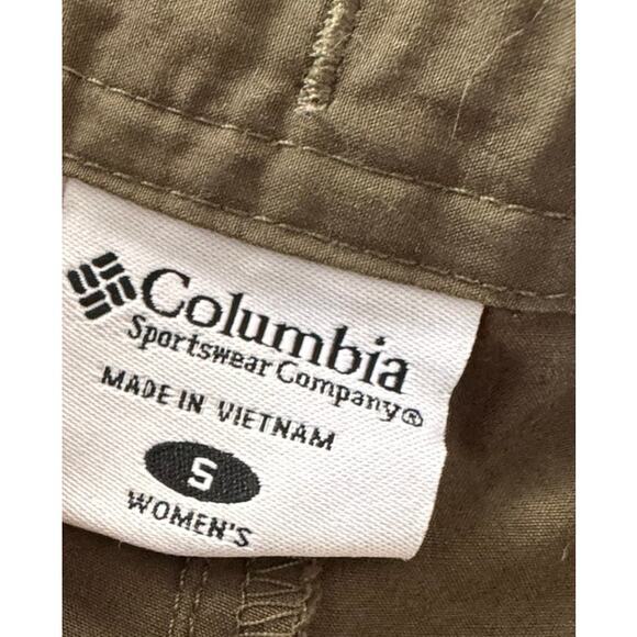 Columbia Womens Small Olive Green/Brown Shorts Polyester Cotton - Picture 3 of 7
